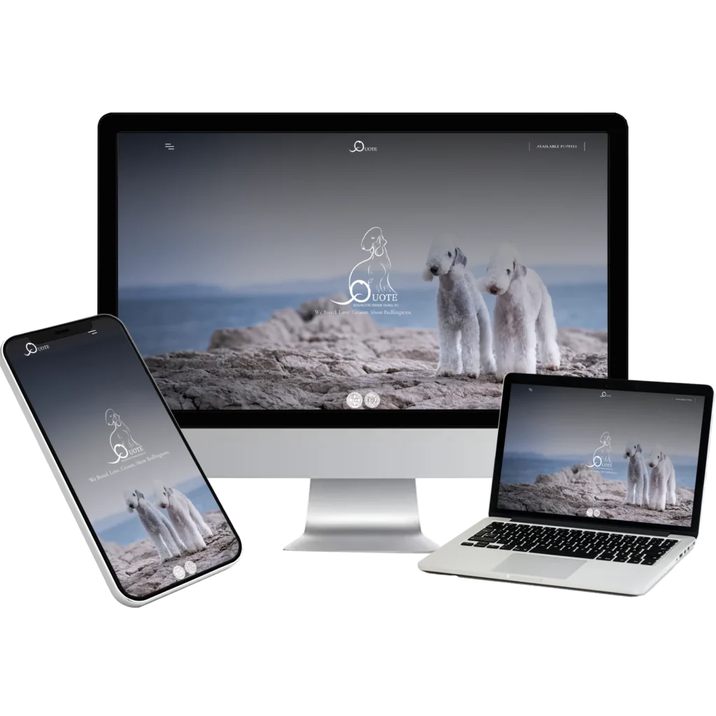 Website made for Quote Bedlington Terrier Kennel FCI